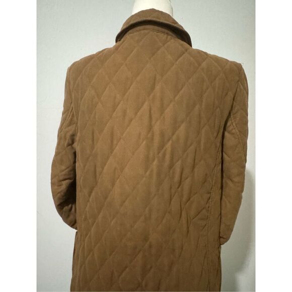 Talbots Barn coat Diamond Quilted snap front SP with pockets - Picture 6 of 8